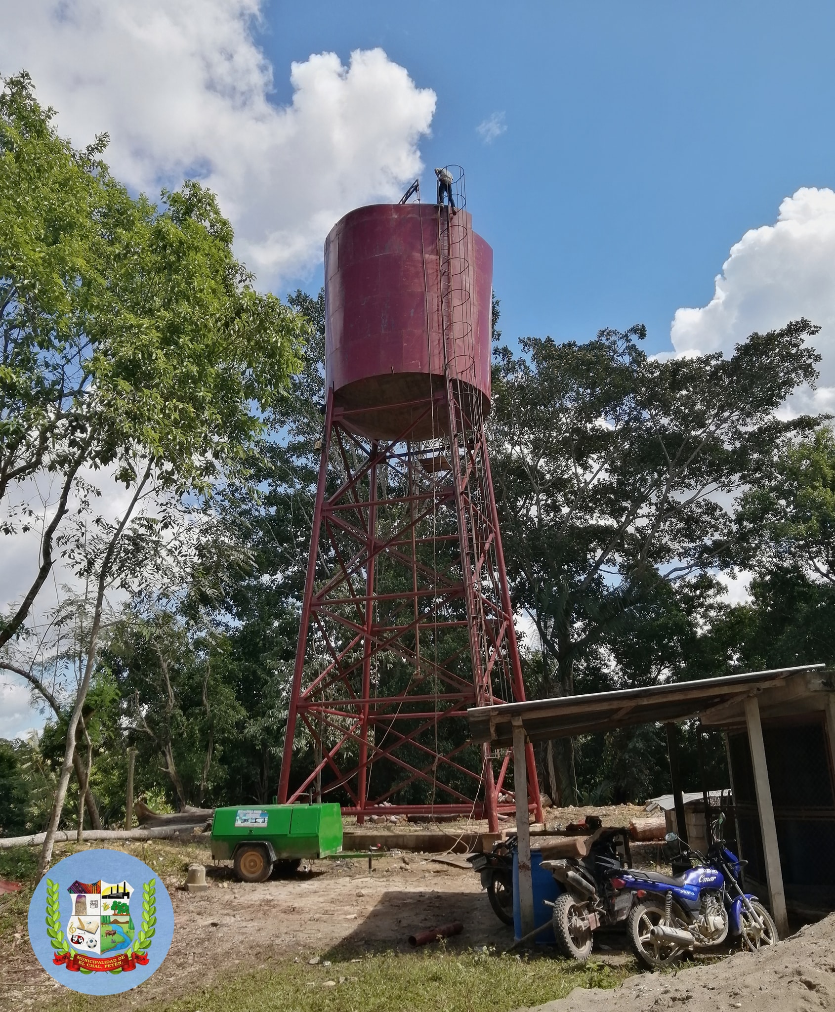 CONSTRUCCIÓN DE TANQUE AÉREO EN CASERÍO, SANTA AMELIA.