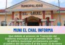 PROCESO DE TRANSICIÓN MUNICIPAL