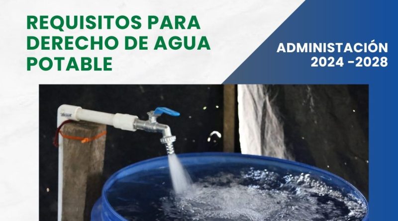 Requisitos para Derecho de Agua Potable Requisitos para Derecho de Agua Potable