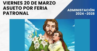 ASUETO POR FERIA PATRONAL