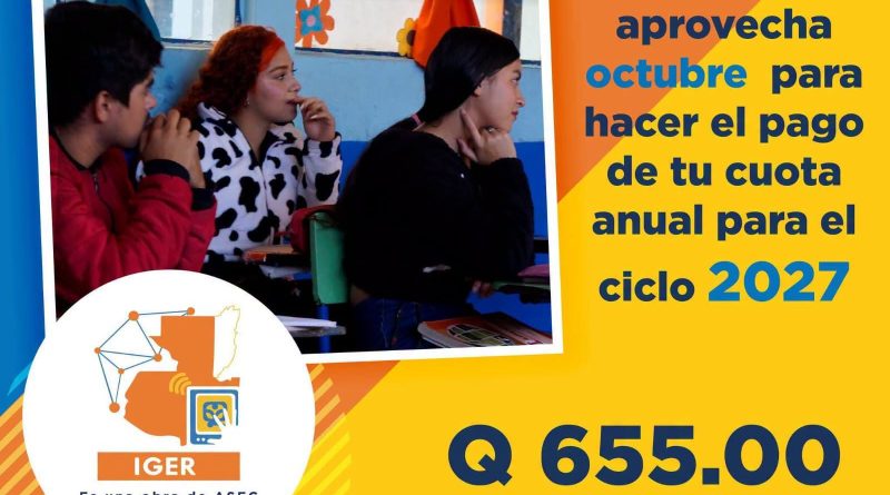 ¡En octubre, invierte en tu futuro con el IGER! ¡En octubre, invierte en tu futuro con el IGER!